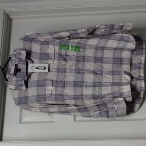 Gloria Vanderbilt women bryne plaid size L woven top